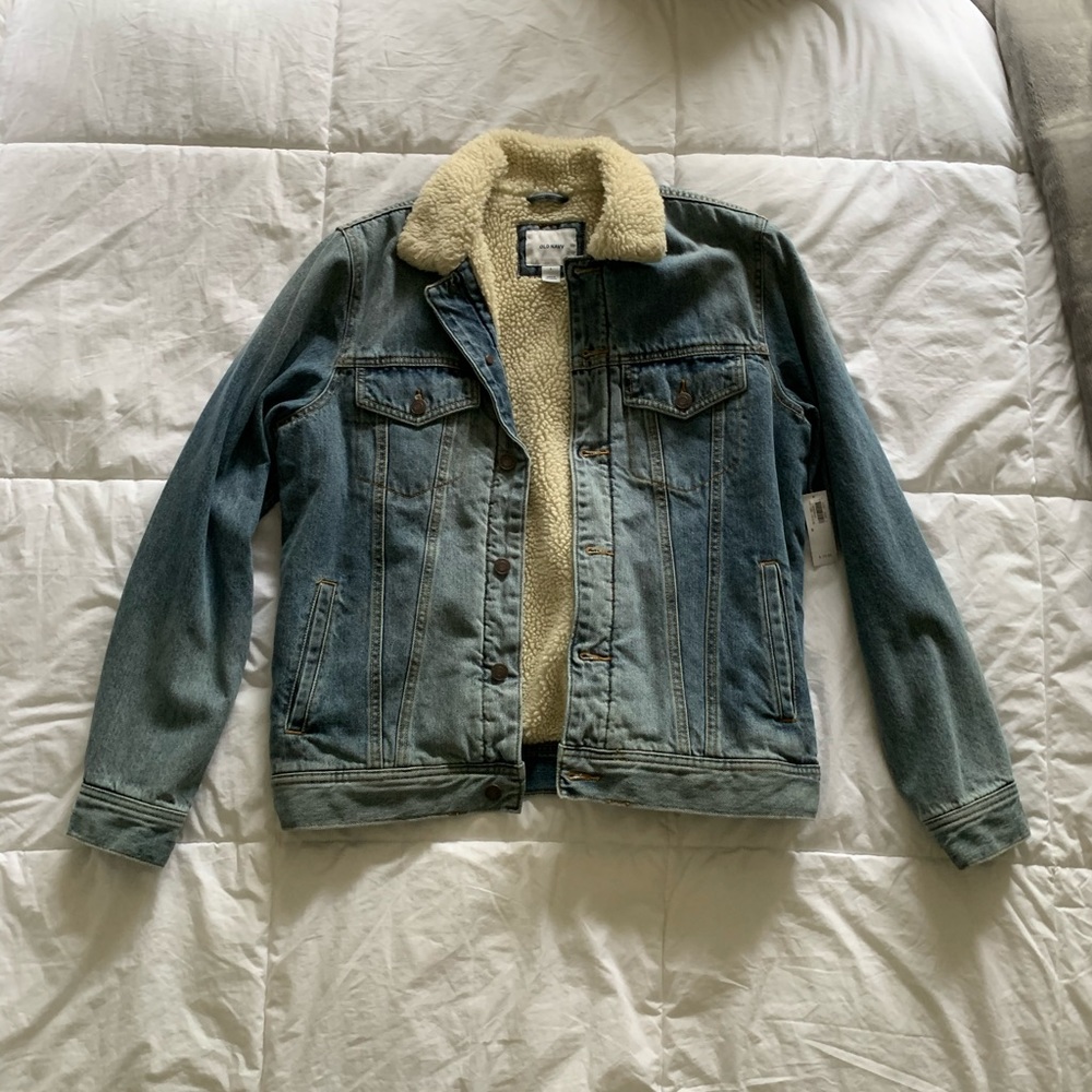 Old Navy Sherpa Lined Denim Jacket